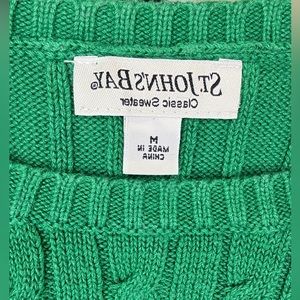 Green knit sweater
